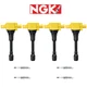 NGK Laser Iridium Spark Plug + Racing Engine Ignition Coil Set For Nissan Altima
