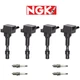 NGK Spark Plug + Ignition Coil For 15-18 Hyundai Kia Forte Koup Elantra 2.0L I4