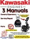 KAWASAKI FA76D ENGINE MANUAL SERVICE REPAIR SHOP PARTS OWNER OPERATOR PDF USB