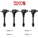 NGK Laser Iridium IX Spark Plug + Energy Ignition Coil For Nissan Sentra 1.8L L4