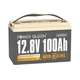 Used Power Queen 12V 100Ah Heating Lithium LiFePO4 Battery Built-in 100A BMS
