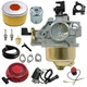Carburetor Kit For Honda GX340 GX390 11HP 13HP Engine Recoil Starter Coil Filter