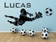 Football Goal Keeper Personalised Wall Sticker Kids Vinyl Decal