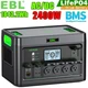 2400W/1843.2Wh LiFePO4 Lithium Battery Portable Power Station Outdoor Camp Power
