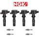 NGK Spark Plug + Ignition Coil For 06-13 Mazda 3 Sport 6 CX-7 2.0L 2.3L 2.5L I4