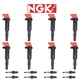 Ignition Coil + NGK Iridium Spark Plug For 2002-2005 BMW 745i 545i 645Ci 4.4L V8