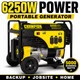 Champion 6250W Portable Gas Generator 5000W Running Wheel Kit 120/240V