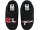 Womens Champion Shuffle Script Slippers Shoes Size 7 Black Red Grey CP100340W