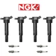 NGK Spark Plug + Ignition Coil For 12-20 Hyundai Kia Forte Soul Tucson 2.0L I4