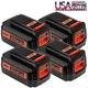 4Pack Battery for Black and Decker 40V 4.0Ah Max Lithium LBX2040 LBXR36 LSW36