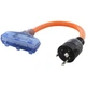 AC WORKS&reg; 1.5ft L5-30P to (3) 5-15R Power Distribution Cord