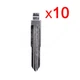 10x Uncut Remote Flip Folding Key Blade For Acura Honda HD103 HON58R HOND-16D