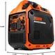 WEN 3600W Dual Fuel Portable Inverter Generator RV Ready, DF360iX