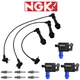 NGK G-Power Platinum Spark Plug + Energy Ignition Coil Wireset For Lexus GS300
