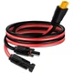 COMeap Solar Panel Cable for Ecoflow Anker SOLIX 10AWG, 3.4ft, Black 