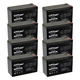 12V 9AH SLA Battery Replacement for Firman H03651 Generator - 8 Pack