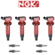NGK G-Power Premium Platinum Spark Plug + High Racing Ignition Coil For Toyota