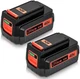 2&times; 40V 3.0Ah LBX2040 for Black and Decker 40 Volt Lithium Battery LBXR36 LBX1540