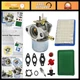Carburetor with Filter & Spark Plug for Coleman Powermate PM0401850, 12 Items