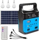 Blue Solar Generator - Portable Power Station for Emergency Power Supply, Campin