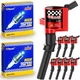 Bravex Ignition Coil Pack & Spark Plug SP479 for Ford F-150 F-250 4.6L 5.4L V...