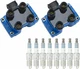 Ignition Coil +MOTORCRAFT Double Platinum Spark Plug For 96-01 Ford Explorer