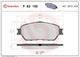 Brembo P 83 105 brake pad set, disc brake for, Lexus, Toyota