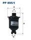Filtron PP 895/1 Fuel Filter for Mitsubishi