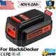 40V 4.0Ah LBX2040 for Black and Decker 40 Volt Lithium Battery LBXR36 LBX1540 US