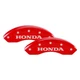 For Honda Pilot 03-08 Caliper Covers Gloss Red Caliper Covers w Honda / H Logo