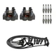 Denso 2 Ignition Coil Wires 8 NGK Platinum Spark Plugs Kit For F-150 F-250 V8