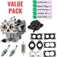 Carburetor kit for Honda GX630 GX630R GX660 GX690 fuel pump filter spark plugs