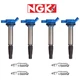 NGK Ruthenium HX Spark Plug + Ignition Coil For 08-15 Lexus Toyota Prius 1.8L I4