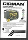 FIRMAN Portable Inverter Generator Owner's Manual W03083