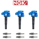 NGK G-Power Premium Platinum Spark Plug + Energy Ignition Coil For Toyota Tundra