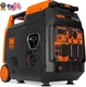WEN DF480iX Quiet Lightweight 4800W Dual Fuel RV Ready Electric Start Generator