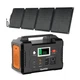 200W Portable Power Station;  FlashFish 40800mAh Solar Generator with 60W 18V ET