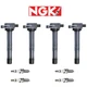 Ignition Coil & NGK Iridium IX Spark Plug Fits 2008-2015 Honda Accord Civic L4