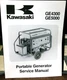 Used- Kawasaki 1993 Portable Generator "Service Manual", for GE4300 and GE5000