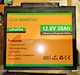 ECO-WORTHY LiFePO4 12.8V 20Ah Lithium Iron Phosphate Battery (no screws)