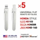 5x Flip Remote Key Blades Xhorse Keydiy Remotes Honda Type HD103 HON58R HOND-16D