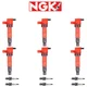 Energy Ignition Coil & NGK V-Power Iridium Spark Plugs Fits 2006-2014 Kia Sedona
