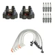 Denso 2 Ignition Coil Wires 8 NGK Iridium Spark Plugs Kit For Mountaineer 5.0 V8