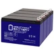Mighty Max 12V, 9Ah, GEL, NB Terminal, Battery Replaces Generac XT8000E - 4 Pack