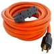 AC WORKS&reg; 25ft L5-30P to (3) 5-15R Power Distribution Cord