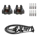 Denso 2 Ignition Coil Wires & 8 NGK Platinum Spark Plugs Kit For F-150 F-250 V8