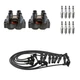 Denso 2 Ignition Coil Wires 8 NGK Iridium Spark Plugs Kit For Crown Victoria V8