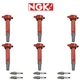 NGK G-Power Laser Double Platinum Spark Plug + Racing Ignition Coil For Dodge
