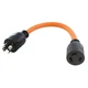 30 Amp NEMA L14-30P to 30 Amp NEMA L6-30R 250V Adapter Cord by AC WORKS&reg;