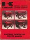 KAWASAKI PORTABLE GENERATOR Model KG700B KG1000B KG1500B KG2600B Service Manual 